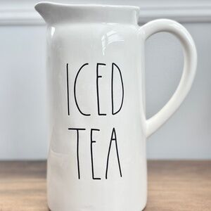 NWT RAE DUNN Iced Tea Ceramic Pitcher Kitchen Artisan Collection by Magenta NEW